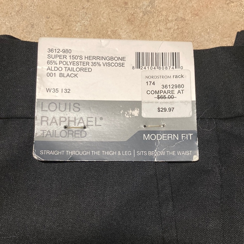 Louis Raphael Tailored Flat Front Dress Pants